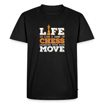 Chess Chess Player Chessboard - Men's Premium Organic T-Shirt - black - Front - Nico (187cm)