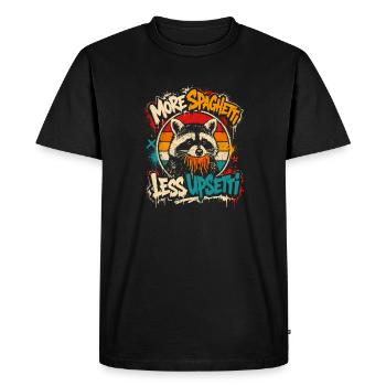 Spaghetti Raton Retro Graffiti - T-shirt Premium bio Homme - noir - Devant - Nico (187cm)
