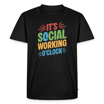 Quota de travailleurs sociaux en travail social - T-shirt Premium bio Homme - noir - Devant - Nico (187cm)