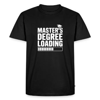 Charge des diplômes de master - T-shirt Premium bio Homme - noir - Devant - Nico (187cm)
