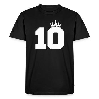 Royal Ten avec couronne - T-shirt Premium bio Homme - noir - Devant - Nico (187cm)