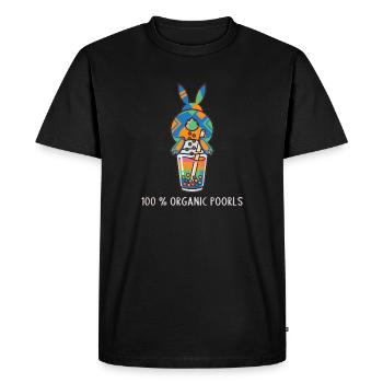 Bubble Tea Boba Drôle de Lapin mignon - T-shirt Premium bio Homme - noir - Devant - Nico (187cm)
