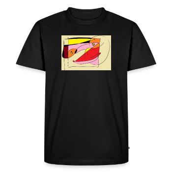 ibu - Men's Premium Organic T-Shirt - black - Front - Nico (187cm)