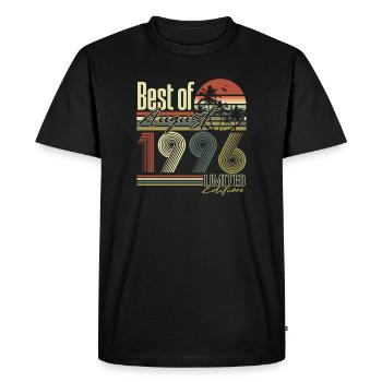 Cadeau d’anniversaire vintage d’août 1996 - T-shirt Premium bio Homme - noir - Devant - Nico (187cm)