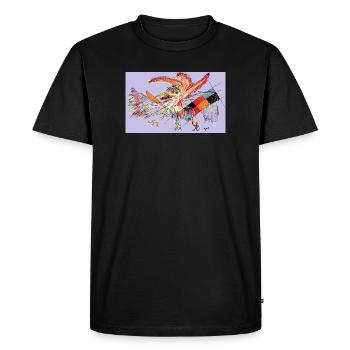 Juste un chien promeneur - T-shirt Premium bio Homme - noir - Devant - Nico (187cm)