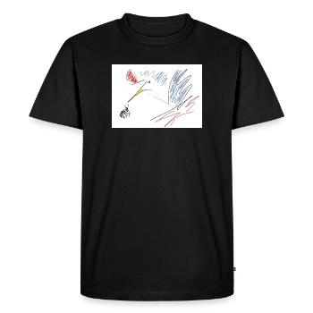 Regarde juste là ! - T-shirt Premium bio Homme - noir - Devant - Nico (187cm)