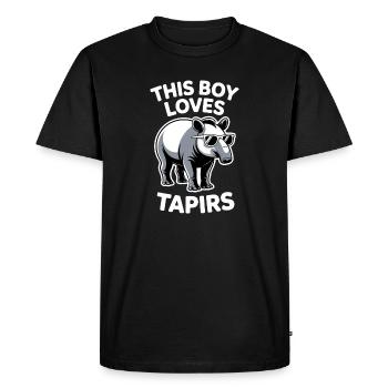 Dictons de tapir Tapir Drôle de cadeau de tapir - T-shirt Premium bio Homme - noir - Devant - Nico (187cm)