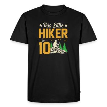 Randonnée des enfants pour les 10 ans d’aventure Randonnée des enfants - T-shirt Premium bio Homme - noir - Devant - Nico (187cm)