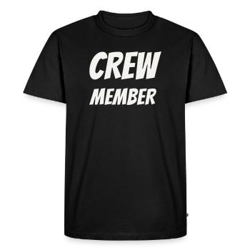 Crew Member Comic Fun Team Staff Event Festival - Men's Premium Organic T-Shirt - black - Front - Nico (187cm)