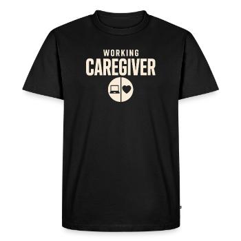 Aidant Familial Travailleur - T-shirt Premium bio Homme - noir - Devant - Nico (187cm)