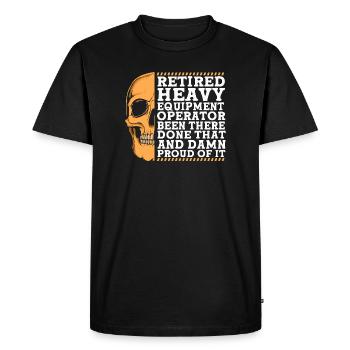 Construction site excavator driver excavation - Men's Premium Organic T-Shirt - black - Front - Nico (187cm)