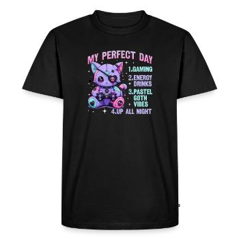 Pastel Goth Soft Goth Gaming Gamer - T-shirt Premium bio Homme - noir - Devant - Nico (187cm)