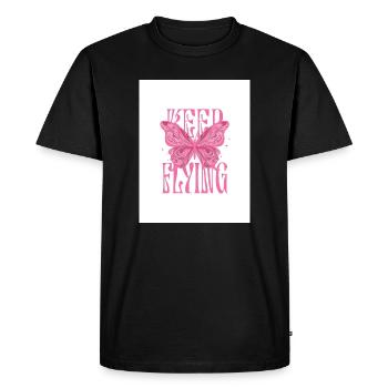 T-Shirt Girl Pink - Men's Premium Organic T-Shirt - black - Front - Nico (187cm)