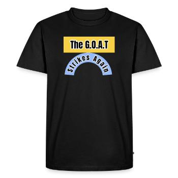 Le GOAT frappe à nouveau - T-shirt Premium bio Homme - noir - Devant - Nico (187cm)