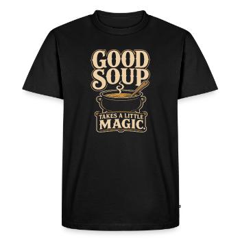 Kitchen Witch Soup Witch Cozy Witch Gift - Men's Premium Organic T-Shirt - black - Front - Nico (187cm)