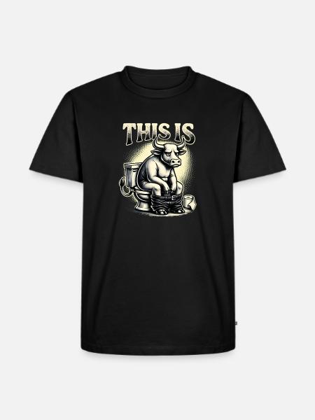 C’est de l’humour de toilettes à la connerie - T-shirt Premium bio Homme - noir