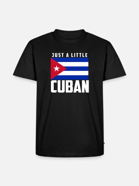 Gewoon een beetje Cubaanse Cubaanse vlag Cubaanse trots - Mannen Premium Bio T-shirt - zwart