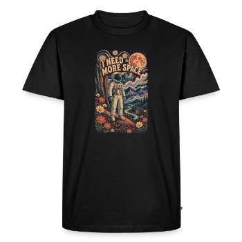 J’ai besoin de plus d’espace - T-shirt Premium bio Homme - noir - Devant - Nico (187cm)