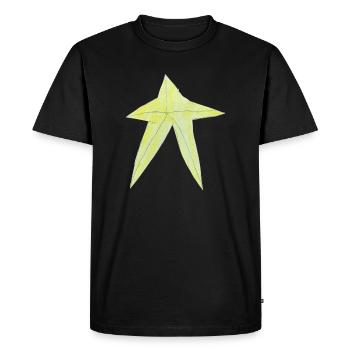 Dessin de l’étoile jaune - T-shirt Premium bio Homme - noir - Devant - Nico (187cm)