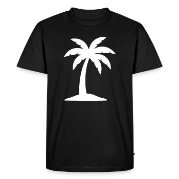 Palm Tree Summer Beach Vacation Sea Travel Gift - Men's Premium Organic T-Shirt - black - Front - Nico (187cm)