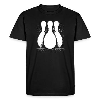 Quilles de bowling - T-shirt Premium bio Homme - noir - Devant - Nico (187cm)