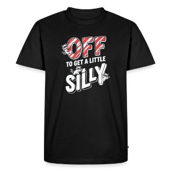 Je pars faire un peu la folie - T-shirt Premium bio Homme - noir - Devant - Nico (187cm)