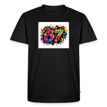 Royal 67 Explosion de couleur - T-shirt Premium bio Homme - noir - Devant - Nico (187cm)