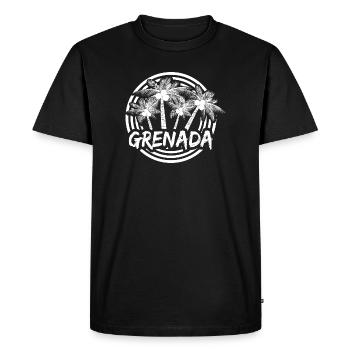Grenada - Men's Premium Organic T-Shirt - black - Front - Nico (187cm)