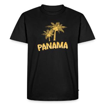 Gift for Panama - Men's Premium Organic T-Shirt - black - Front - Nico (187cm)