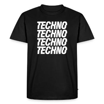 Techno music logo - Men's Premium Organic T-Shirt - black - Front - Nico (187cm)
