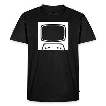 Retro Vintage TV 80s 90s Gift - Men's Premium Organic T-Shirt - black - Front - Nico (187cm)