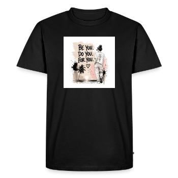 C44E0514-D160-4EC5-B75F-FFC0E88E6842 - T-shirt Premium bio Homme - noir - Devant - Nico (187cm)
