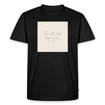 3BF53FEA-0E7A-4554-AD83-F170A37D2389 - Men's Premium Organic T-Shirt - black - Front - Nico (187cm)