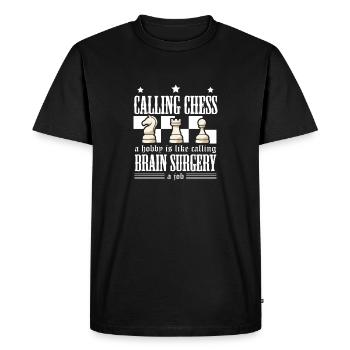 Chess Chess Player Chessboard - Men's Premium Organic T-Shirt - black - Front - Nico (187cm)