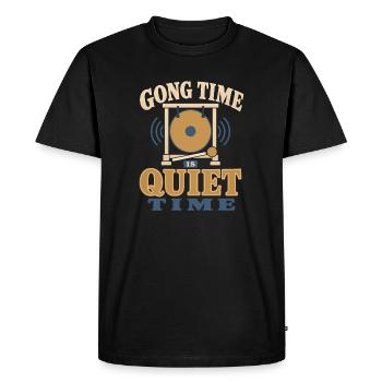 Klangbad Klangheilung Singing Bowl Gift - Men's Premium Organic T-Shirt - black - Front - Nico (187cm)