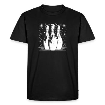 Bowling - Men's Premium Organic T-Shirt - black - Front - Nico (187cm)