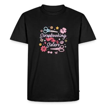 Scrapbooking Sisters - Men's Premium Organic T-Shirt - black - Front - Nico (187cm)