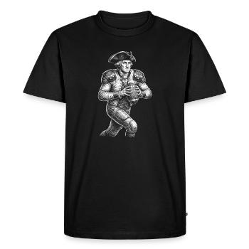 Football américain de George Washington - T-shirt Premium bio Homme - noir - Devant - Nico (187cm)