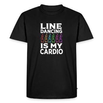 Danse en ligne - T-shirt Premium bio Homme - noir - Devant - Nico (187cm)