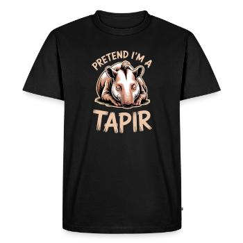 Dictons de tapir Tapir Drôle de cadeau de tapir - T-shirt Premium bio Homme - noir - Devant - Nico (187cm)