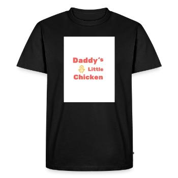 La petite poule de papa - T-shirt Premium bio Homme - noir - Devant - Nico (187cm)