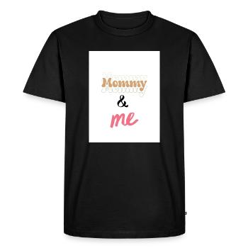 Mommy & Me Dupla de Lettrage Design - T-shirt Premium bio Homme - noir - Devant - Nico (187cm)