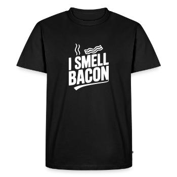 Je sens le bacon - T-shirt Premium bio Homme - noir - Devant - Nico (187cm)