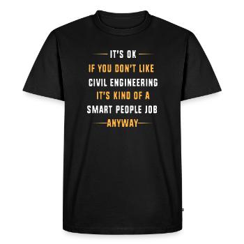 Ingénieur civil sur chantier de construction - T-shirt Premium bio Homme - noir - Devant - Nico (187cm)