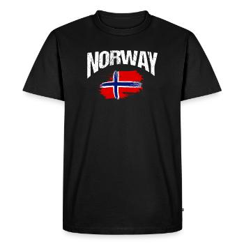 Norway Vacation Norge Fjords Travel Scandinavian - Men's Premium Organic T-Shirt - black - Front - Nico (187cm)