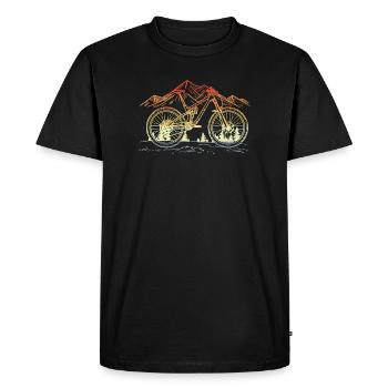 Mountain Bike Sketch Vintage - Men's Premium Organic T-Shirt - black - Front - Nico (187cm)