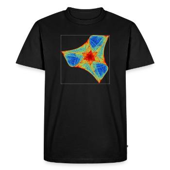Fire Boomerang – Chaos Theory - Men's Premium Organic T-Shirt - black - Front - Nico (187cm)