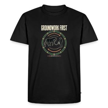 Horse Trainer Groundwork First Round Pen Diagram - Men's Premium Organic T-Shirt - black - Front - Nico (187cm)