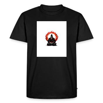 Médiation du Cercle de Flammes dans les samouraïs - T-shirt Premium bio Homme - noir - Devant - Nico (187cm)