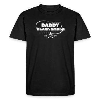 Papa Fumée Noire - T-shirt Premium bio Homme - noir - Devant - Nico (187cm)